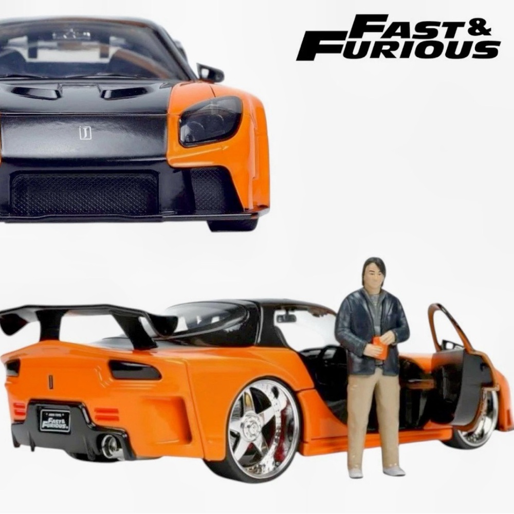Fast & Furious Han 1995 Mazda RX-7 Widebody Jada Diecast 1:24 Car & Figure - Picture 2 of 15